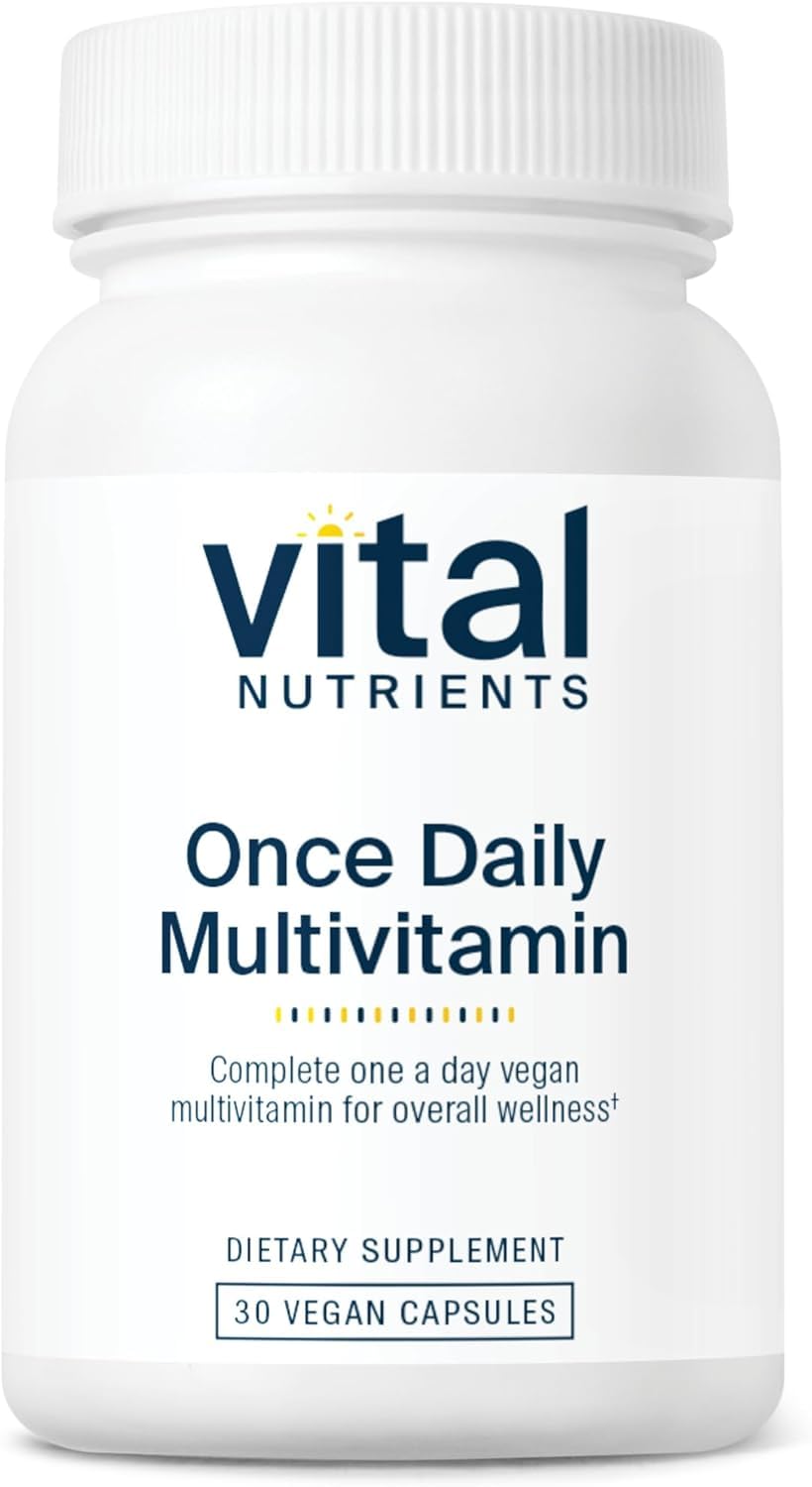 Multivitamínico vegano de Vital Nutrients en bote de 30 cápsulas.