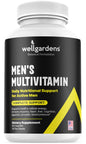 Multivitamínico Wellgardens para hombres en botella negra