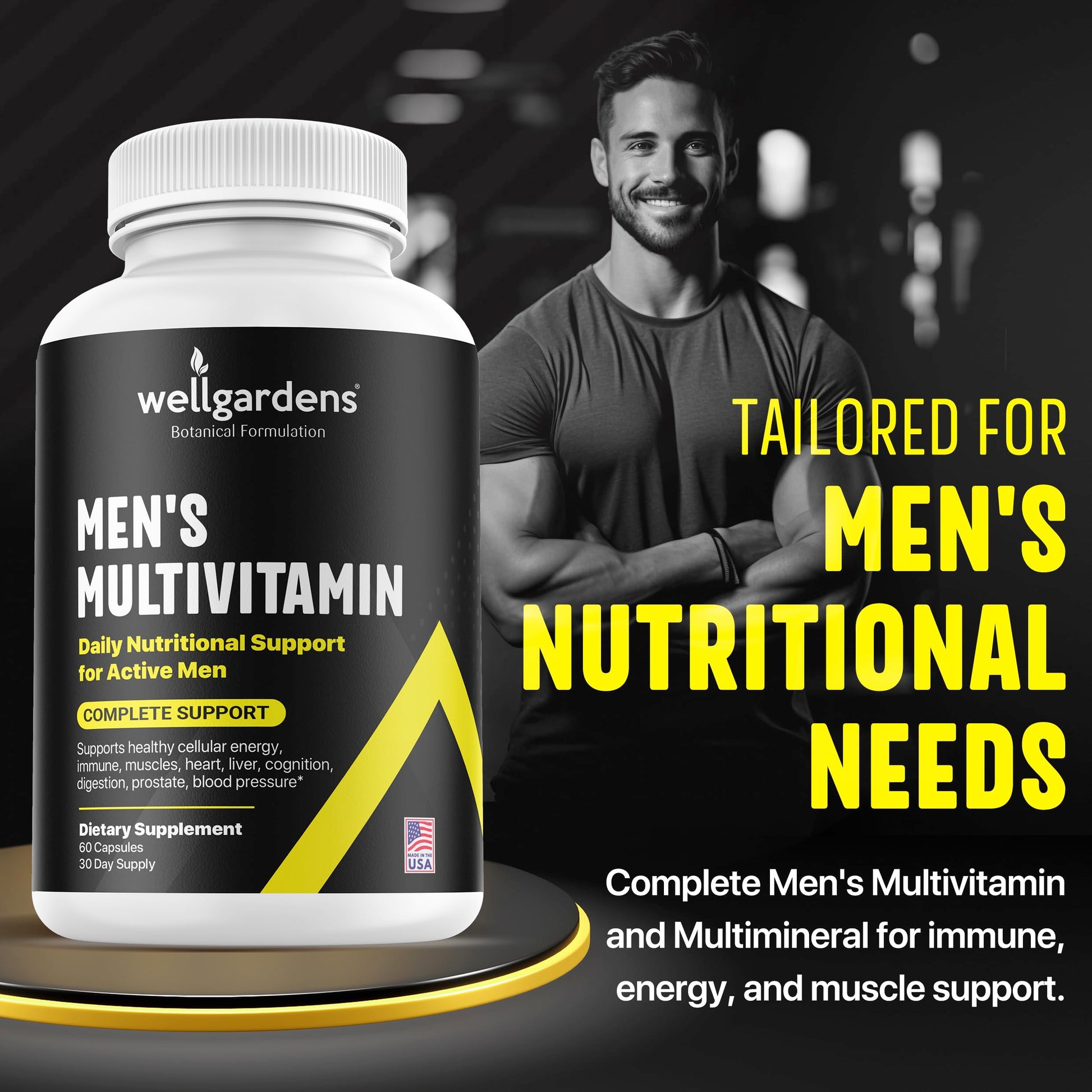 Multivitamínico Wellgardens destacando soporte inmunitario