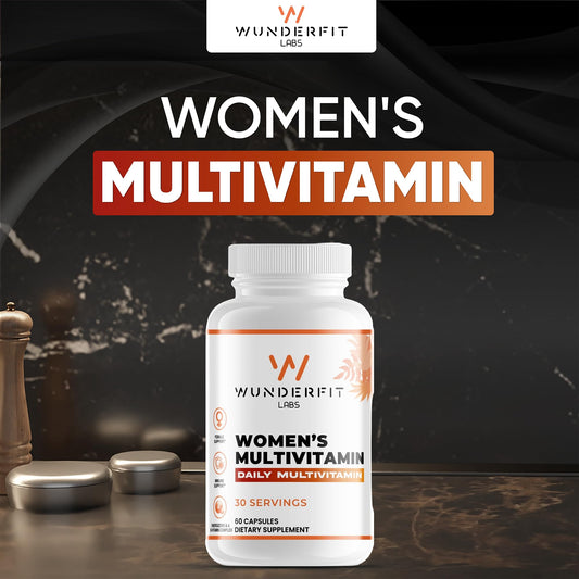 Multivitamínico Wunderfit Labs envase de cápsulas para mujer