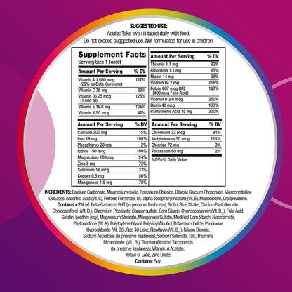 Multivitamínico sin gluten, no transgénico, premio ganador.