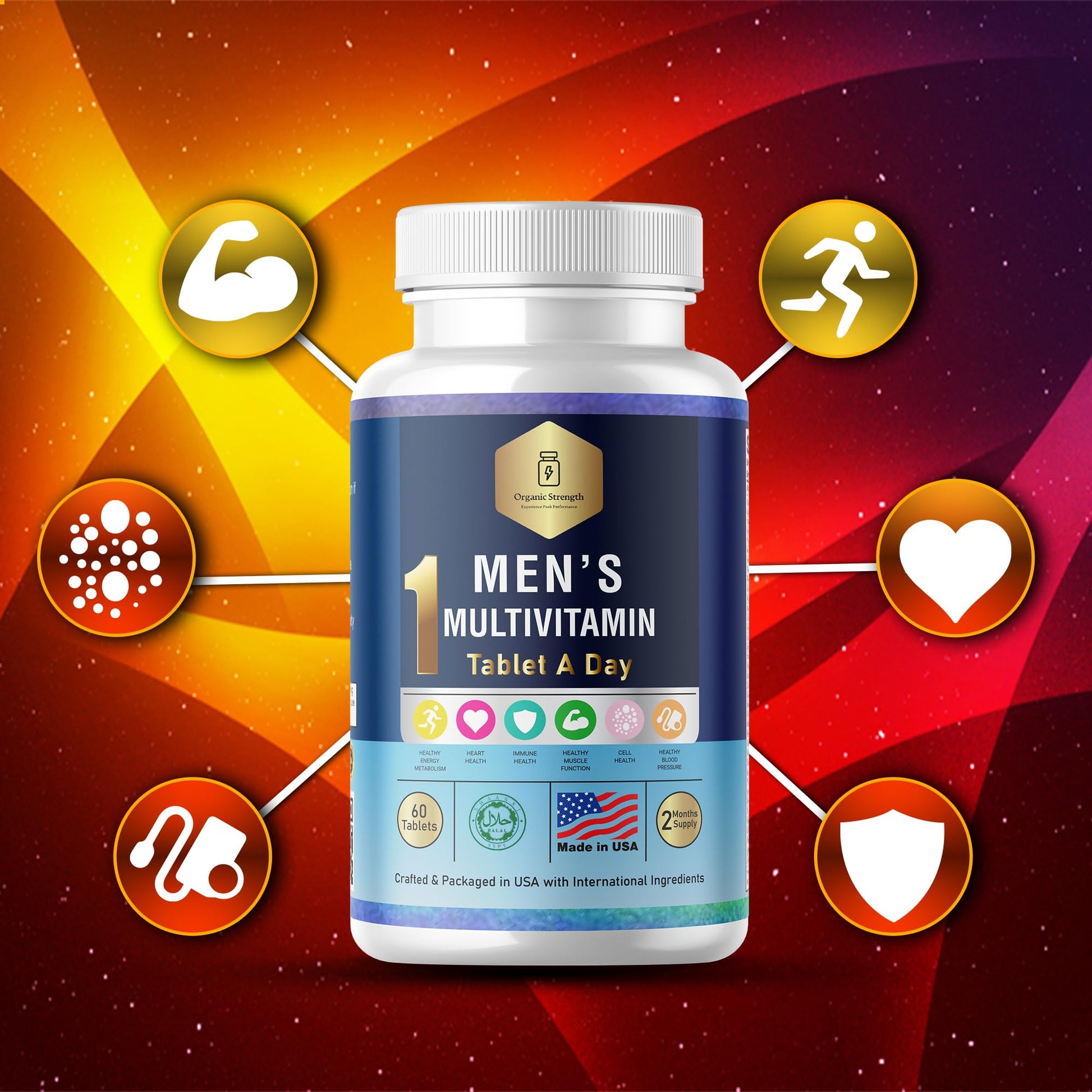 Multivitamínicos para hombres apoyan estilos de vida activos