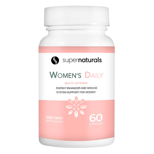 botella de multivitamínicos para mujeres super naturals
