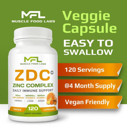 Muscle Food Labs ZDC Plus sin gluten ni OMG suplemento