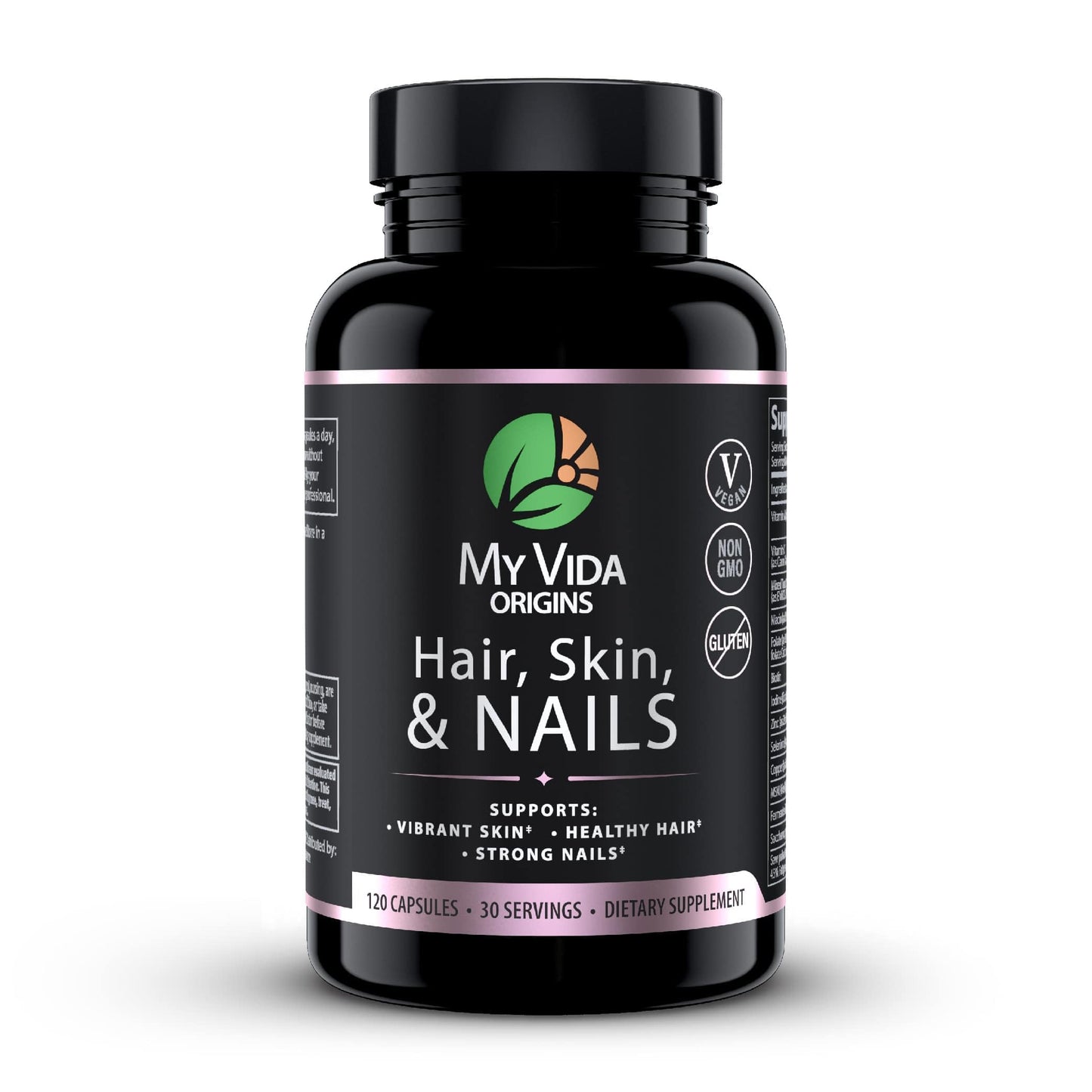 My Vida Origins suplemento vegano para cabello piel y uñas