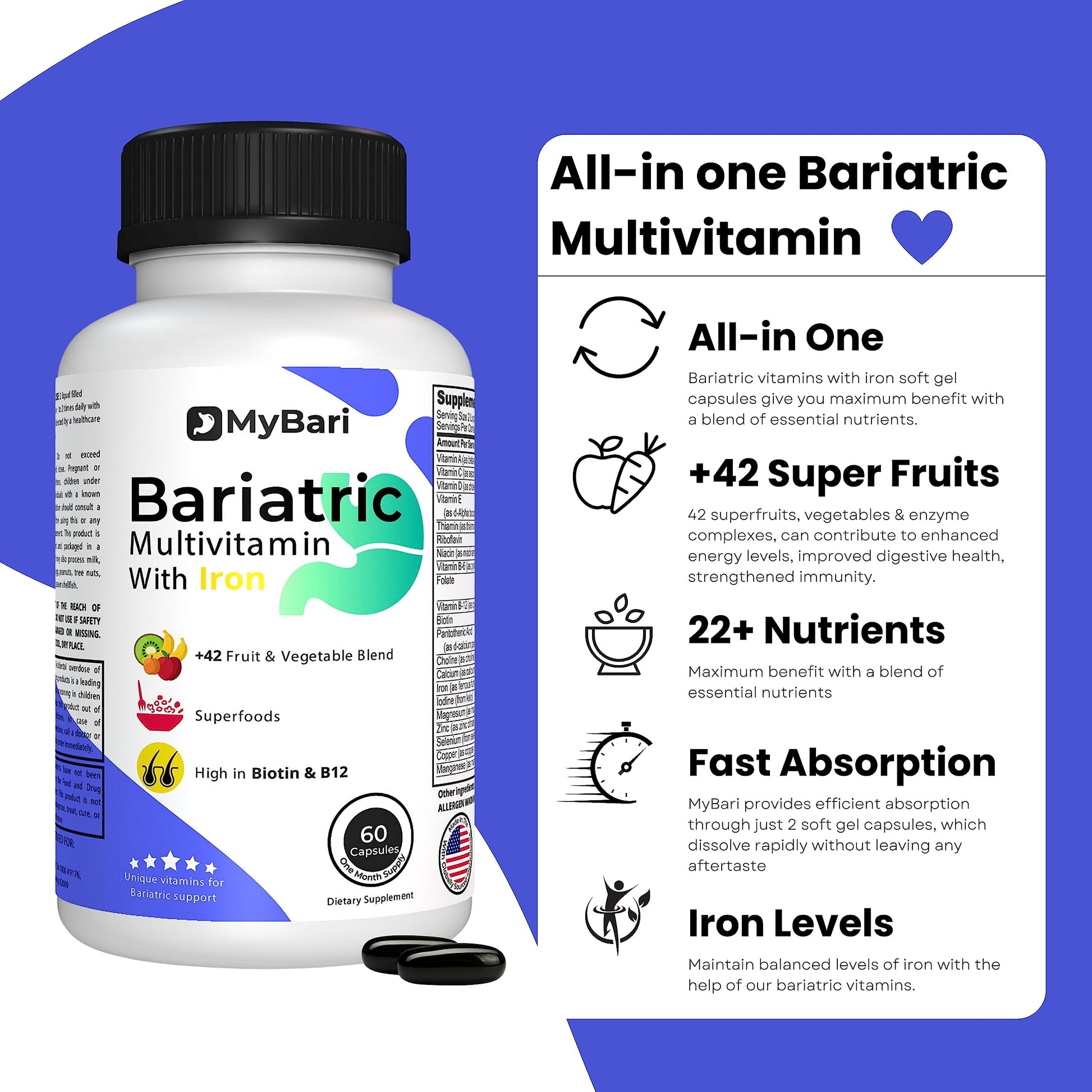 MyBari multivitaminas con 42 frutas y verduras
