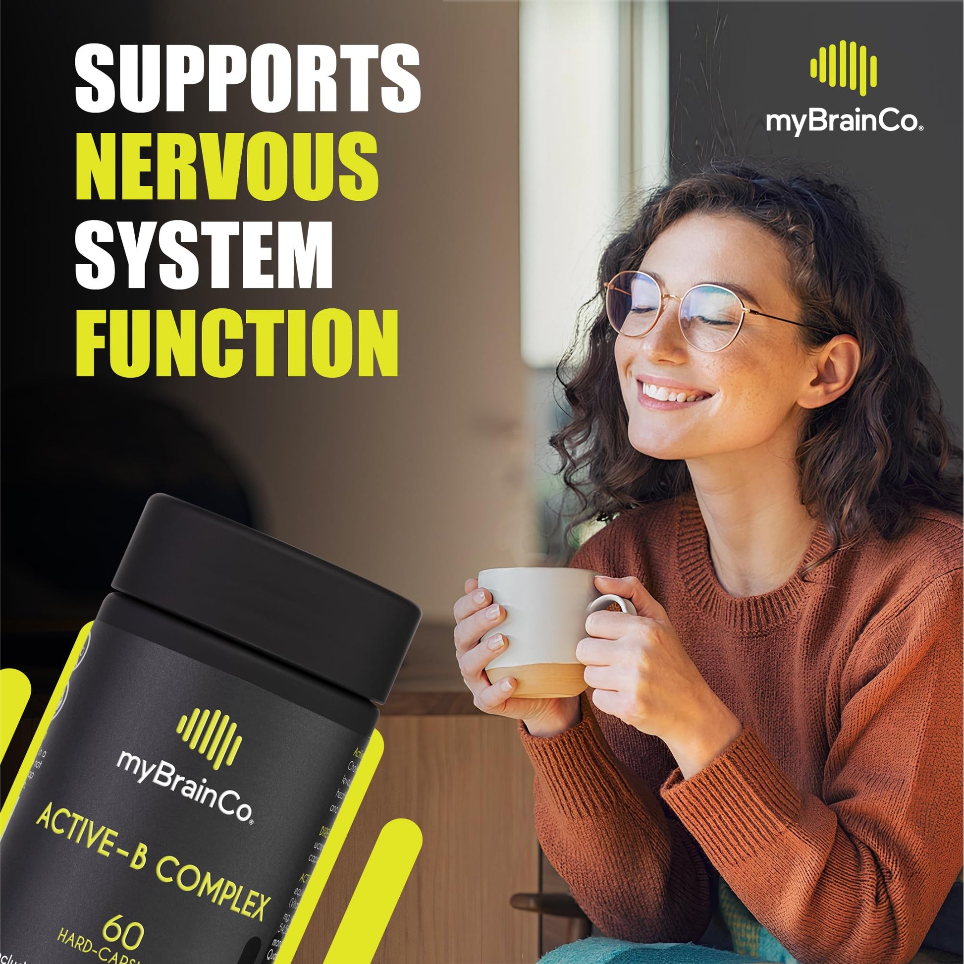 myBrainCo vitaminas complejo b activado suplemento probado laboratorio