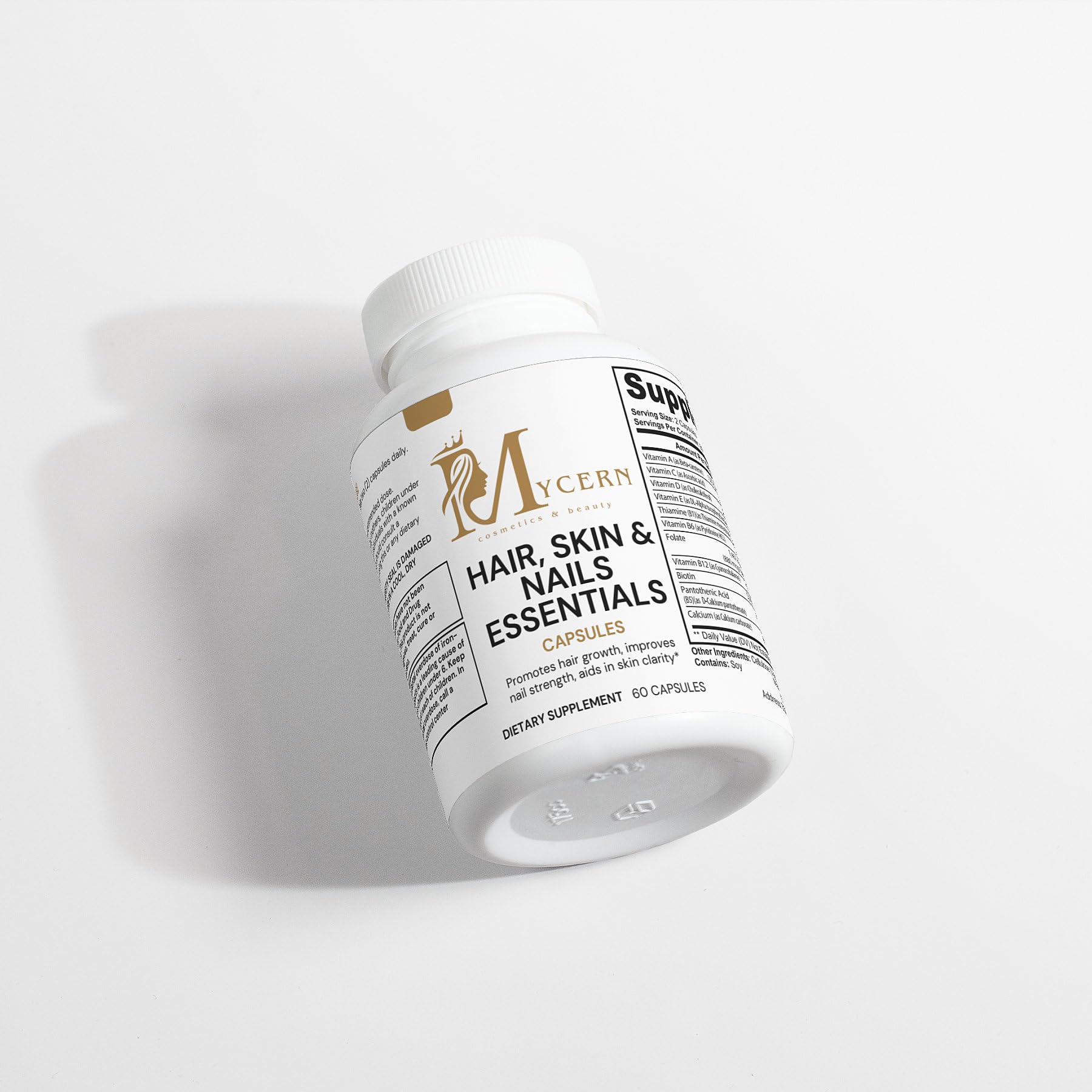 Suplemento Mycern con vitaminas para piel firme y cabello sano