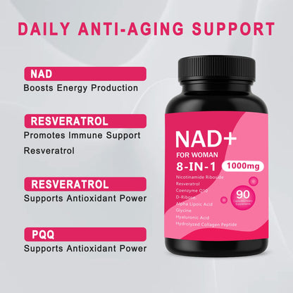 NAD 1000mg cápsulas ribósido mujeres.