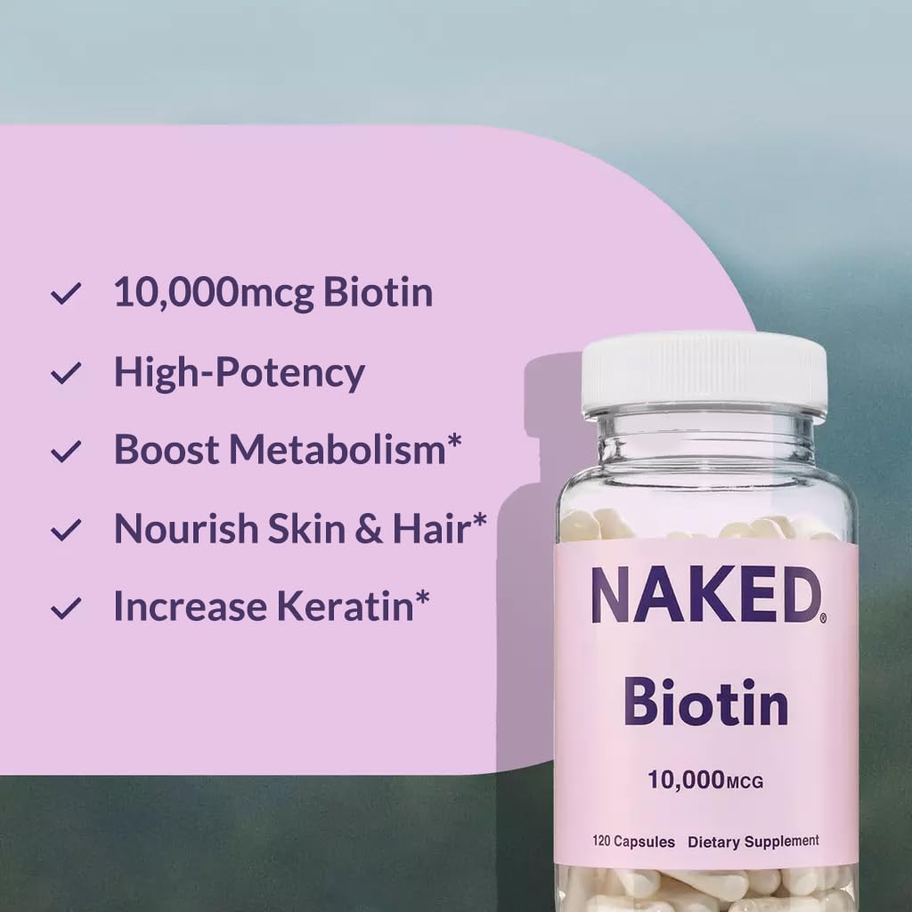 NAKED biotina ayuda cabello piel uñas saludables