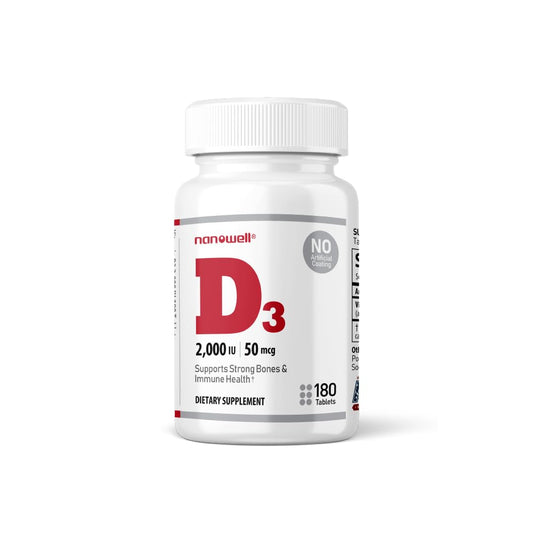 NANOWELL vitamina d3 2000 ui tabletas soporte óseo y sistema inmune