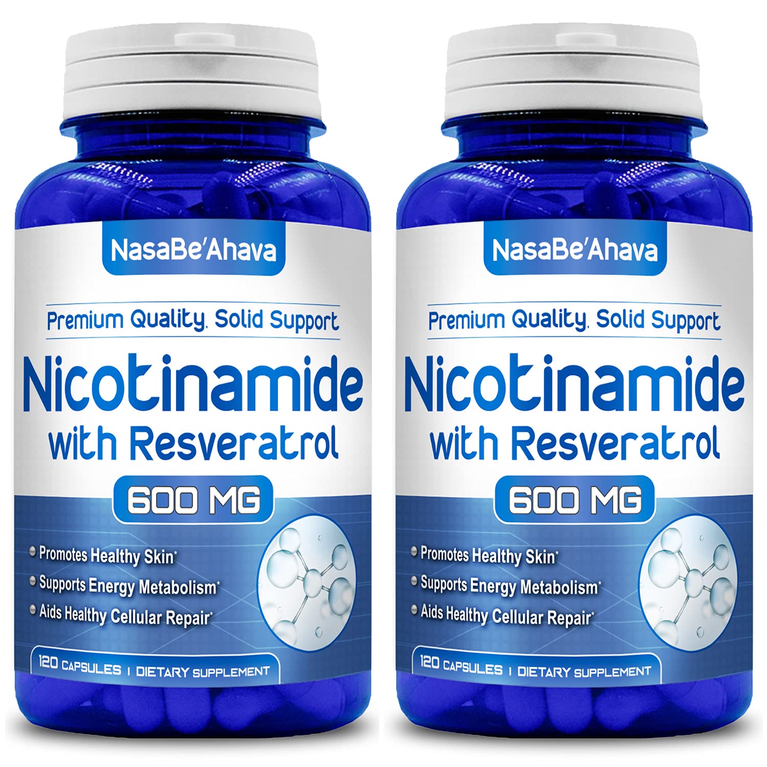 NasaBeahava Nicotinamida con Resveratrol 120 cápsulas