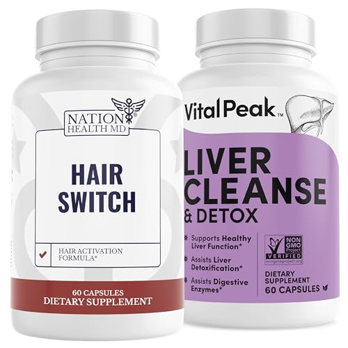 Paquete NATION HEALTH MD Hair Switch y Vital Peak Liver Cleanse