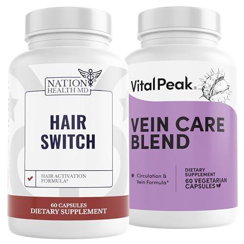 Paquete Nation Health MD Hair Switch y Vital Peak Vein Care
