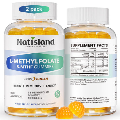 NATISLAND L Metilfolato Gummies 5-MTHF 120 piezas