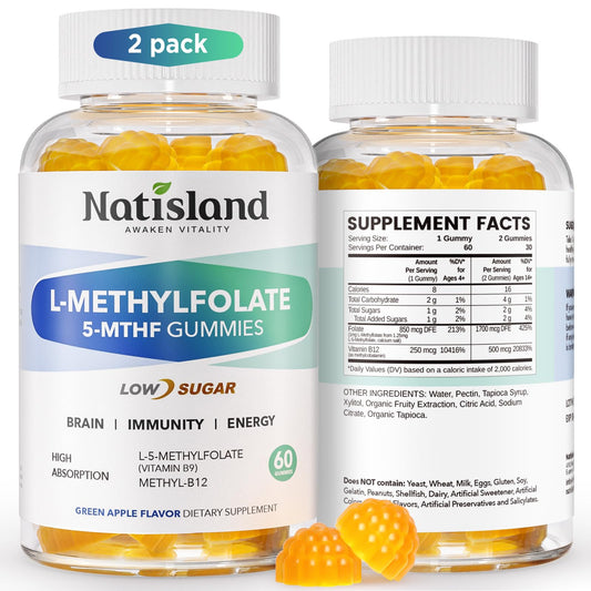 NATISLAND L Metilfolato Gummies 5-MTHF 120 piezas