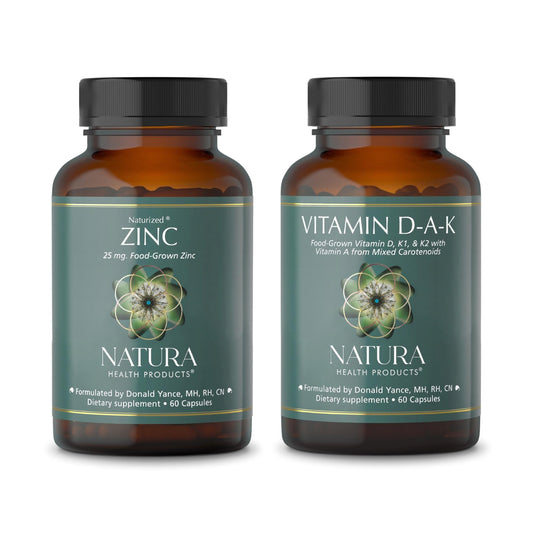 Natura Health suplemento vitaminas d a k con zinc para salud