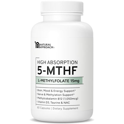 Natural Approach L-Metilfolato 15mg suplemento 60 cápsulas