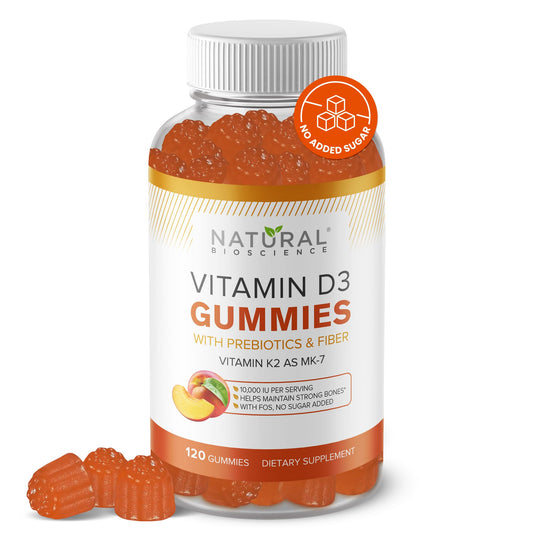 Natural BioScience gomitas vitamina d3 10000 iu y k2 envase