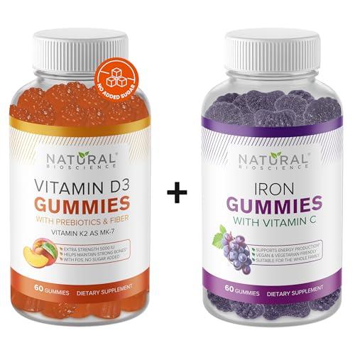 Natural BioScience gomitas vitamina d3 k2 sin azúcar 60 piezas