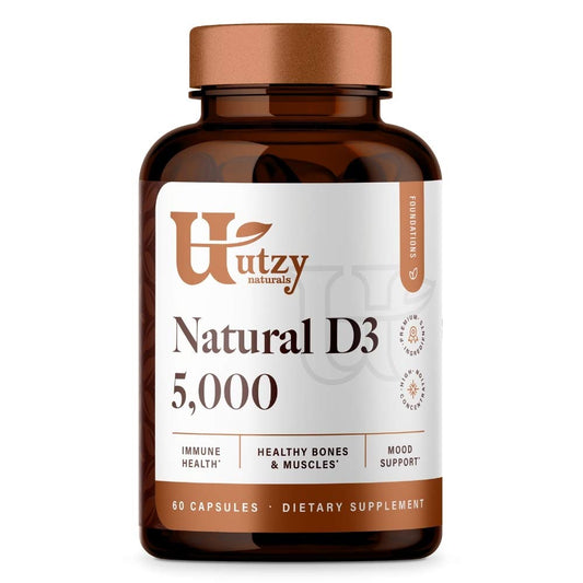 Natural D3 vitamina D3 5000 UI frasco 60 cápsulas