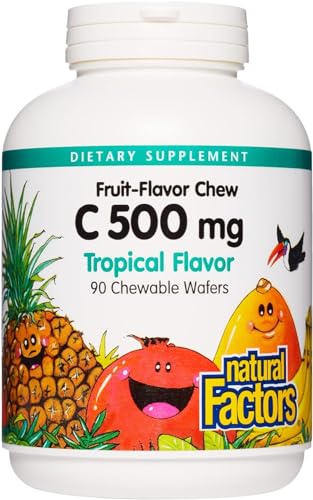 Natural Factors vitamina c masticable para ni3os empaque