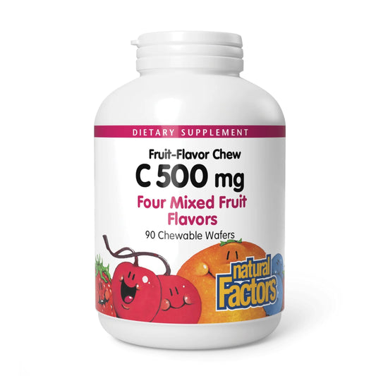 Natural Factors vitamina C masticable niños sabor frutas
