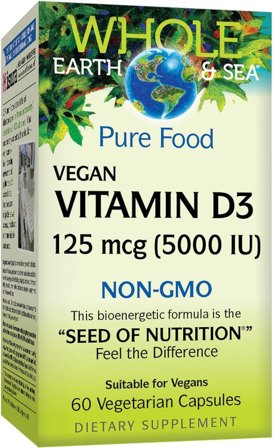 Natural Factors vitamina d3 vegana 5000 ui frasco