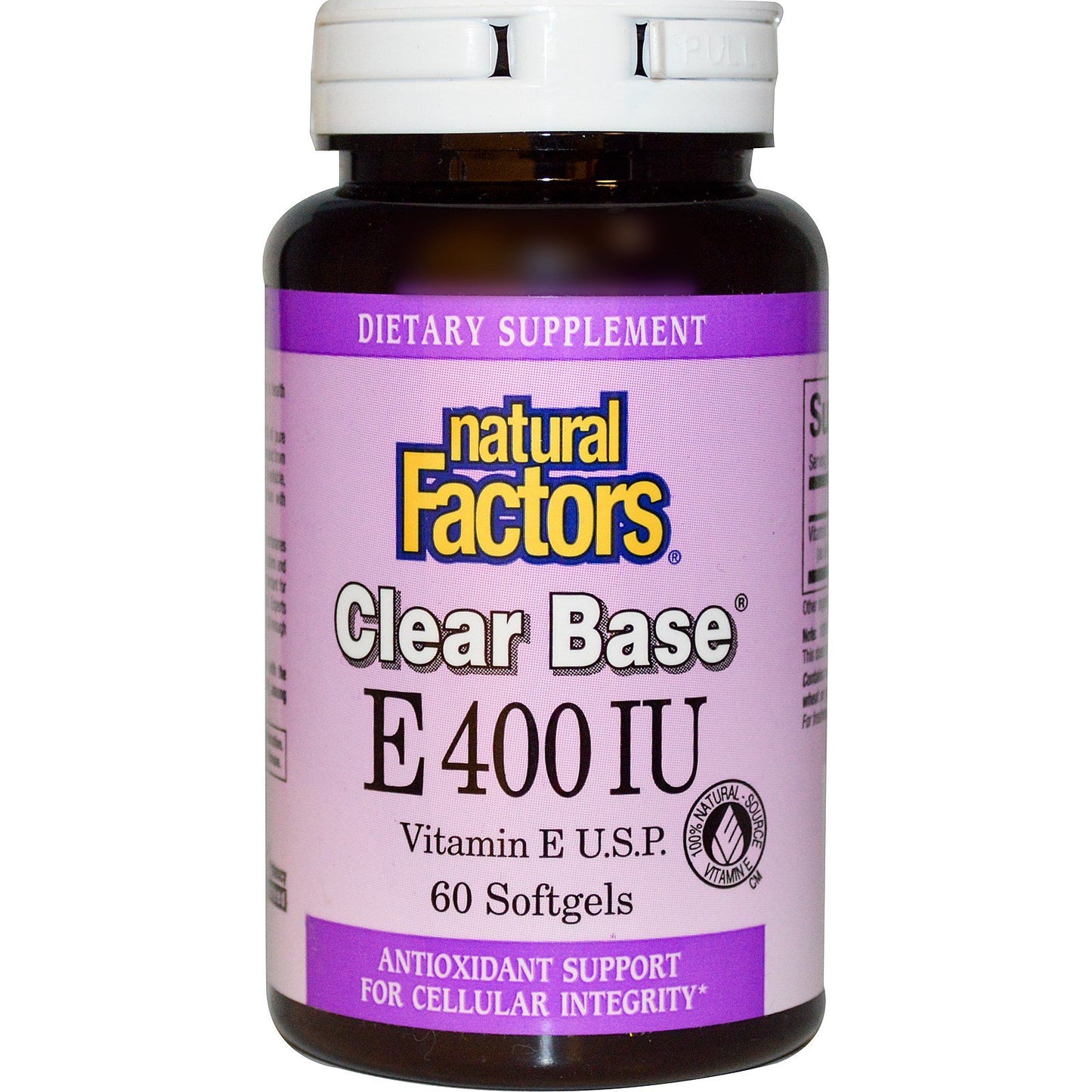 Natural Factors Vitamina E 400 UI cápsulas blandas antioxidante