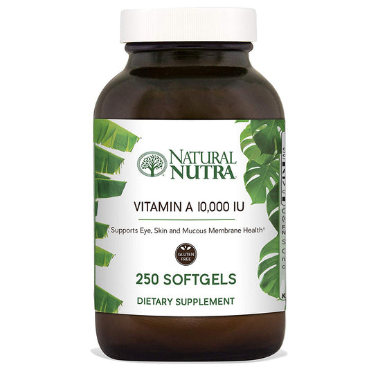 Frasco de cápsulas blandas de Natural Nutra Vitamina A 10,000 UI