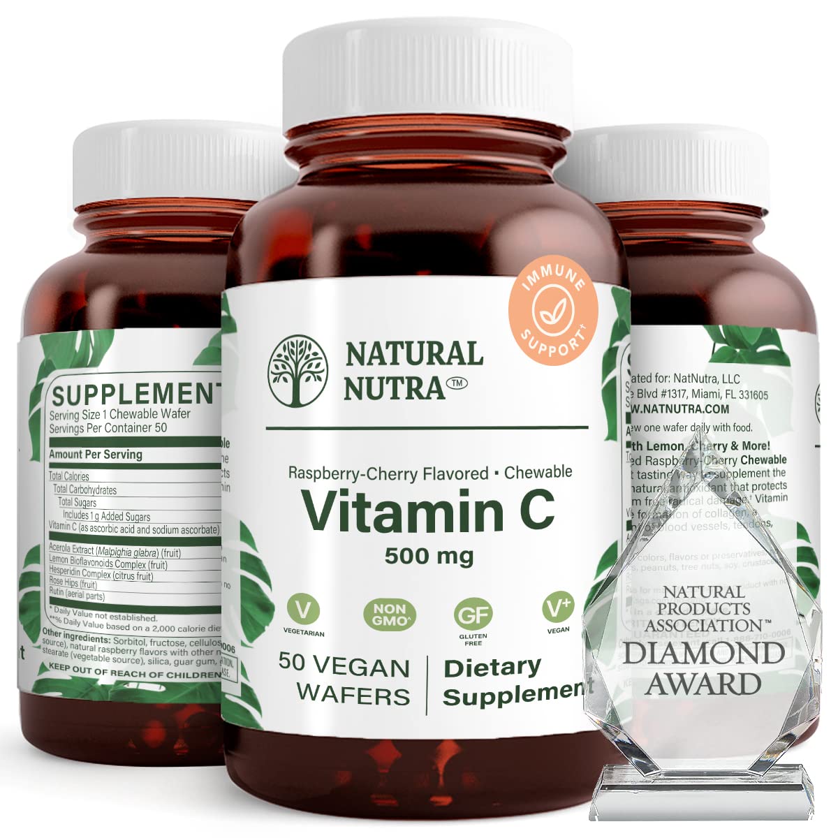 Natural Nutra vitamina c wafers veganos 50 unidades