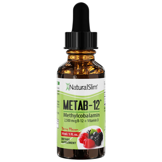 NaturalSlim Metab-12 gotas líquidas vitamina B12 vista frontal