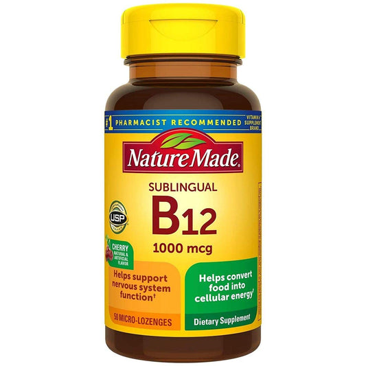 Nature Made B-12 micro-losetas sabor cereza paquete doble