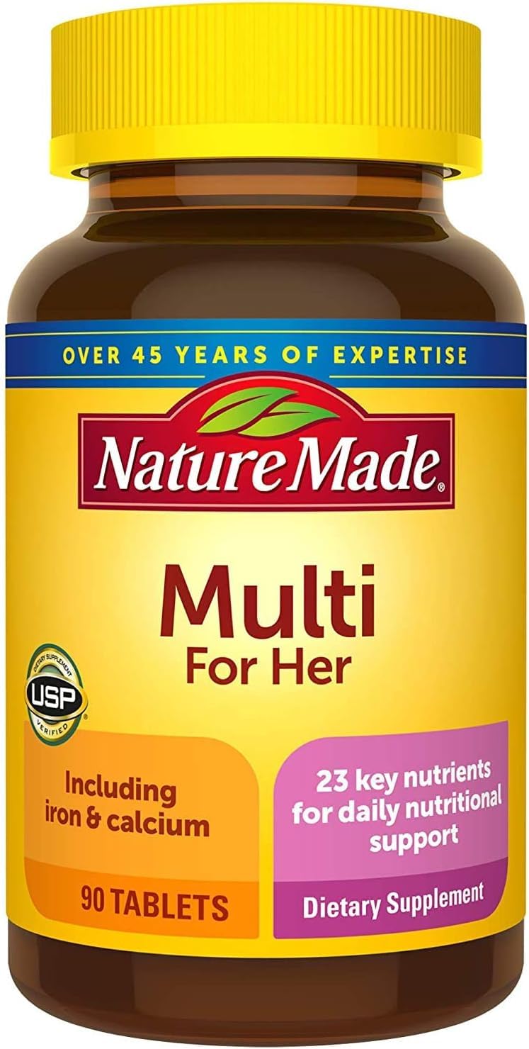Nature Made Multivitamínico para Mujer, 23 nutrientes clave, 90 tabletas