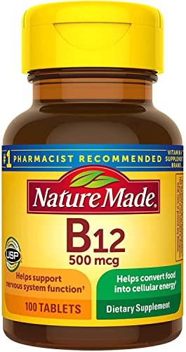 Nature Made Vitamina B-12 500 mcg botella 100 tabletas