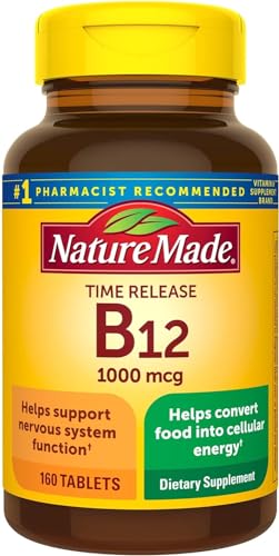Nature Made vitamina B12 1000 mcg tabletas liberación prolongada 160 unidades
