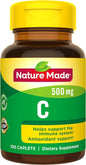 Botella Nature Made vitamina c 500 mg 100 capletas