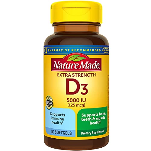 Nature Made vitamina D3 5000 UI cápsulas líquidas 90 unidades