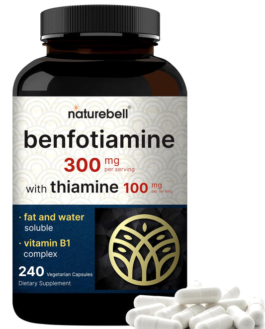 NatureBell benfotiamina y tiamina suplemento 240 cápsulas vegetales