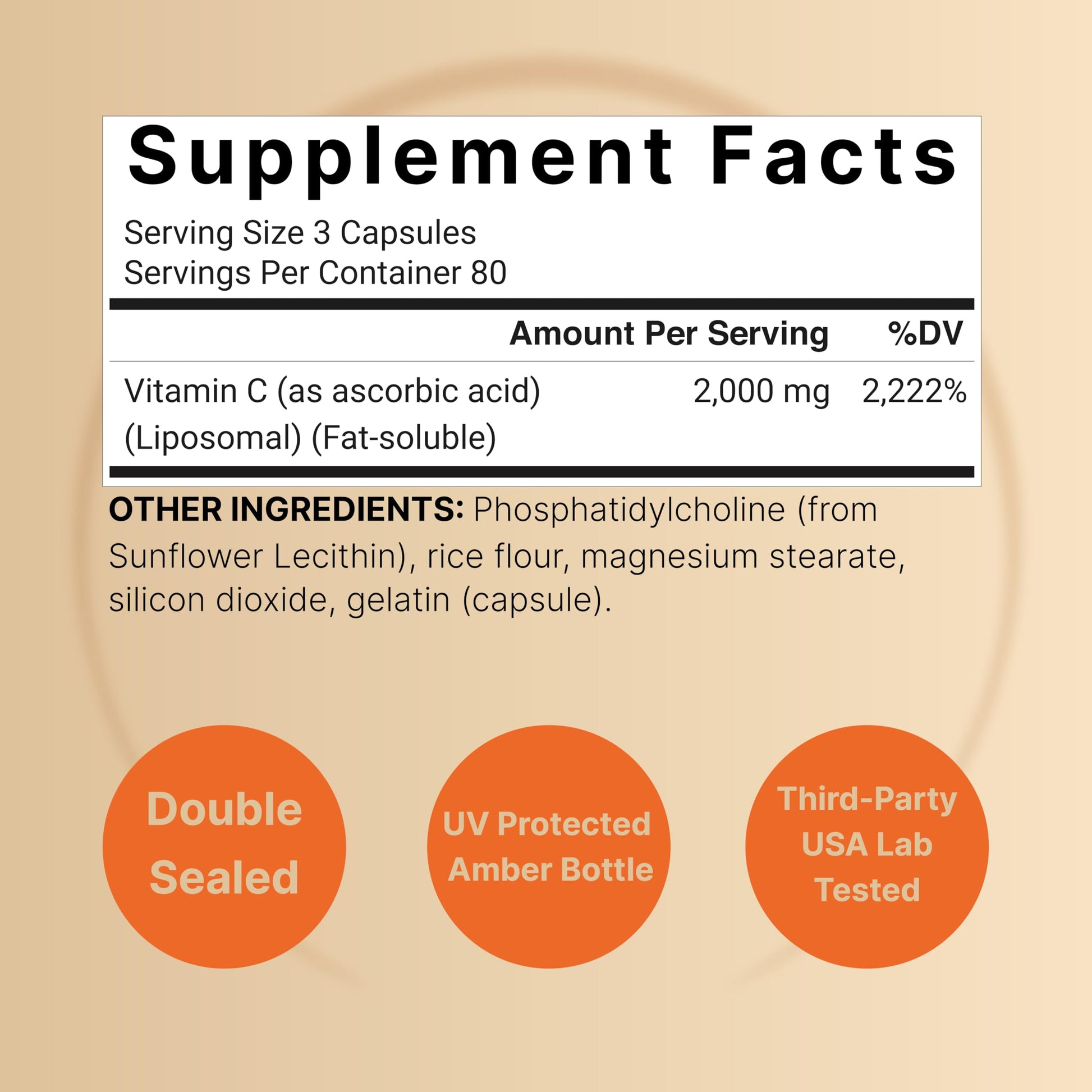 Cápsulas blancas de vitamina C NatureBell en bote