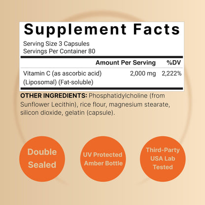 Cápsulas blancas de vitamina C NatureBell en bote