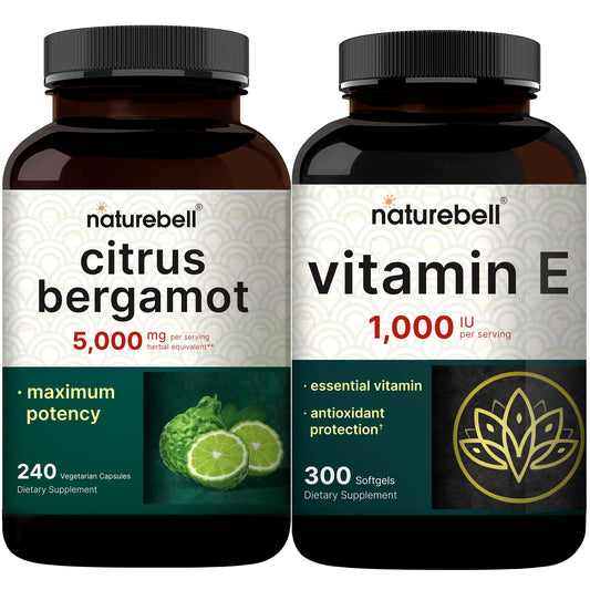NatureBell vitamina E cápsulas blandas aceite 1000 IU paquete combinado