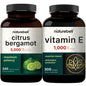 NatureBell vitamina E cápsulas blandas aceite 1000 IU paquete combinado