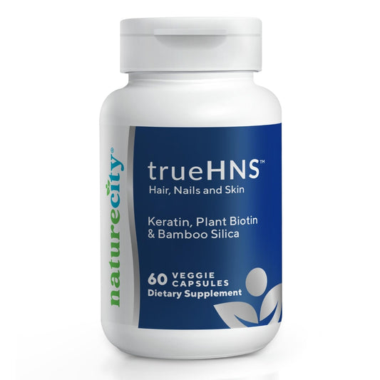 Suplemento NatureCity True-HNS cápsulas para cabello piel y uñas