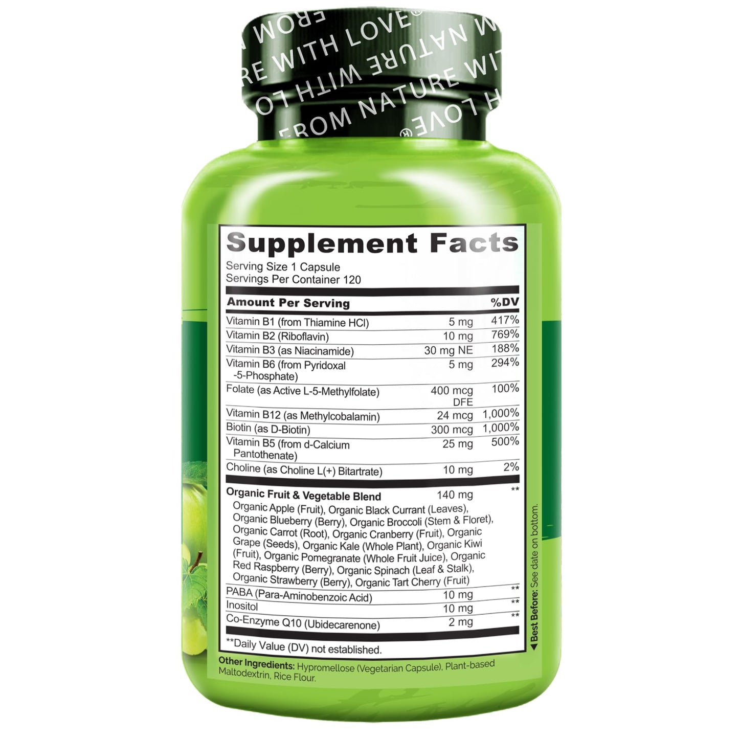 NATURELO cápsulas vitamina B para energía y estrés