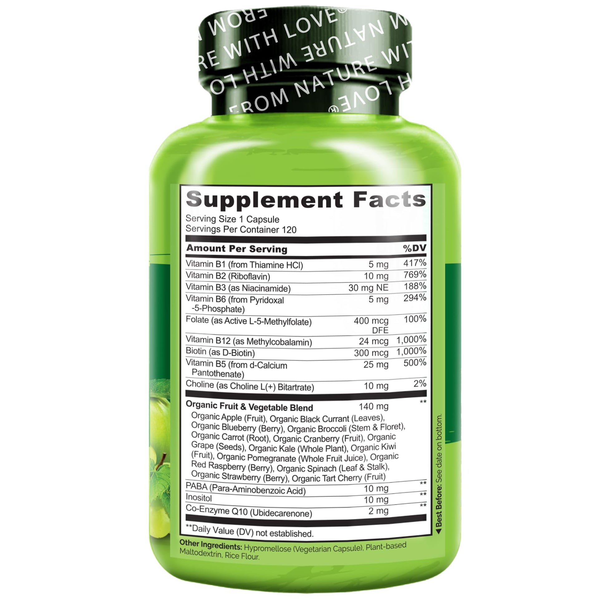 NATURELO cápsulas vitamina B para energía y estrés