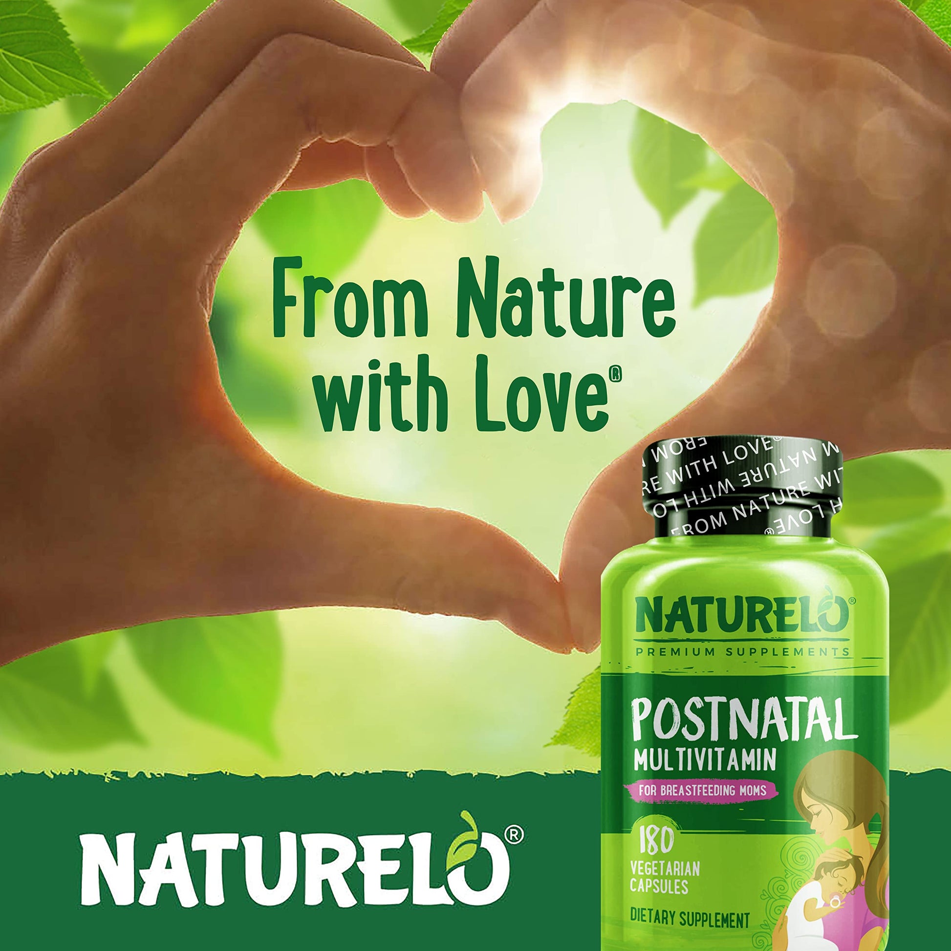 NATURELO multivitamínico resaltando su origen natural