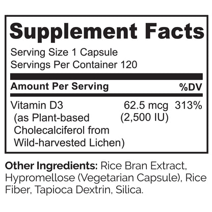 Cápsulas naturales NATURELO Vitamina D3