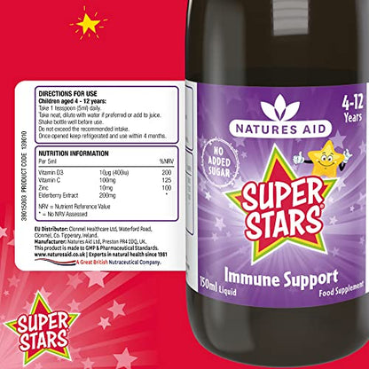 Natures Aid botella suplemento inmune