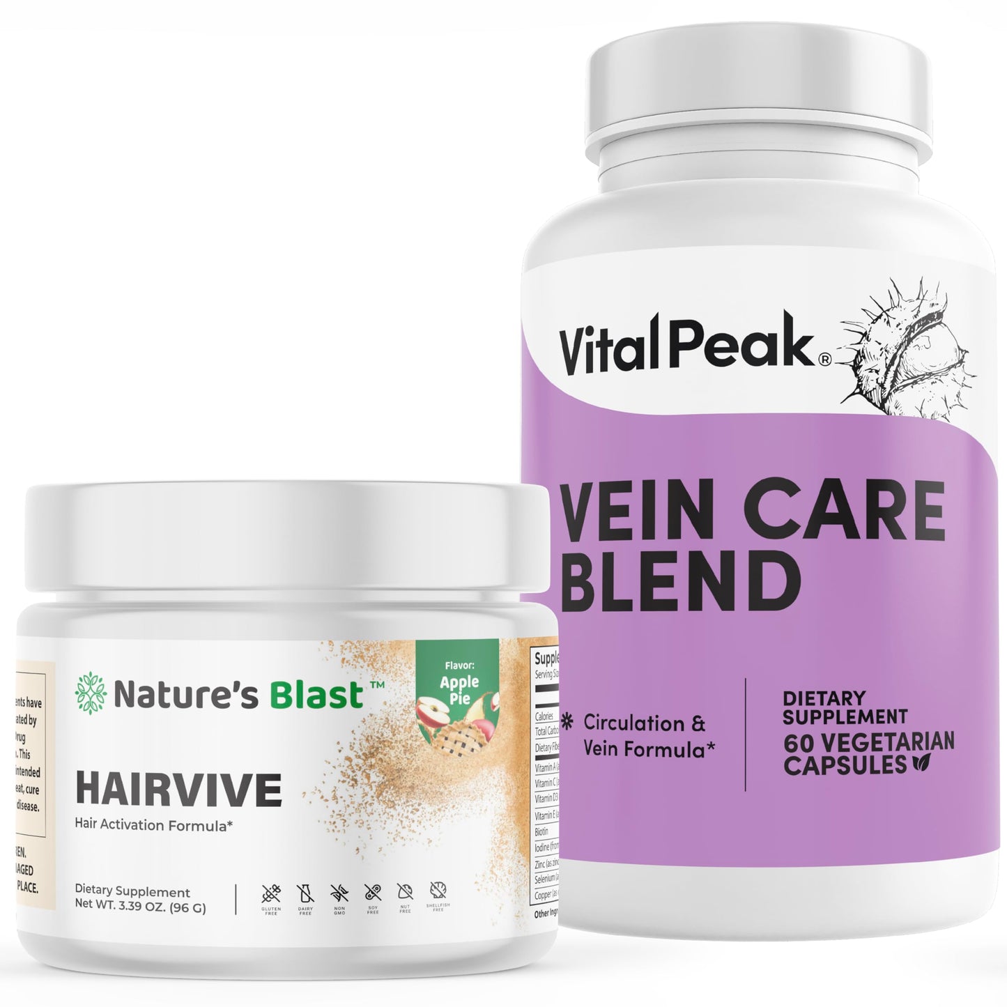 Paquete NATURES BLAST HairVive y Vital Peak Vein Care
